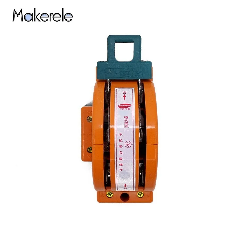 

Load Single Throw Household Knife Switch Heavy Duty 63A 2P AC380V Isolation Switch With Insurance