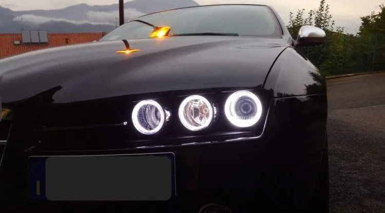 Ultra bright SMD white LED angel eyes halo ring kit daytime running light DRL for Alfa Romeo 159 2005-2011 Car Styling
