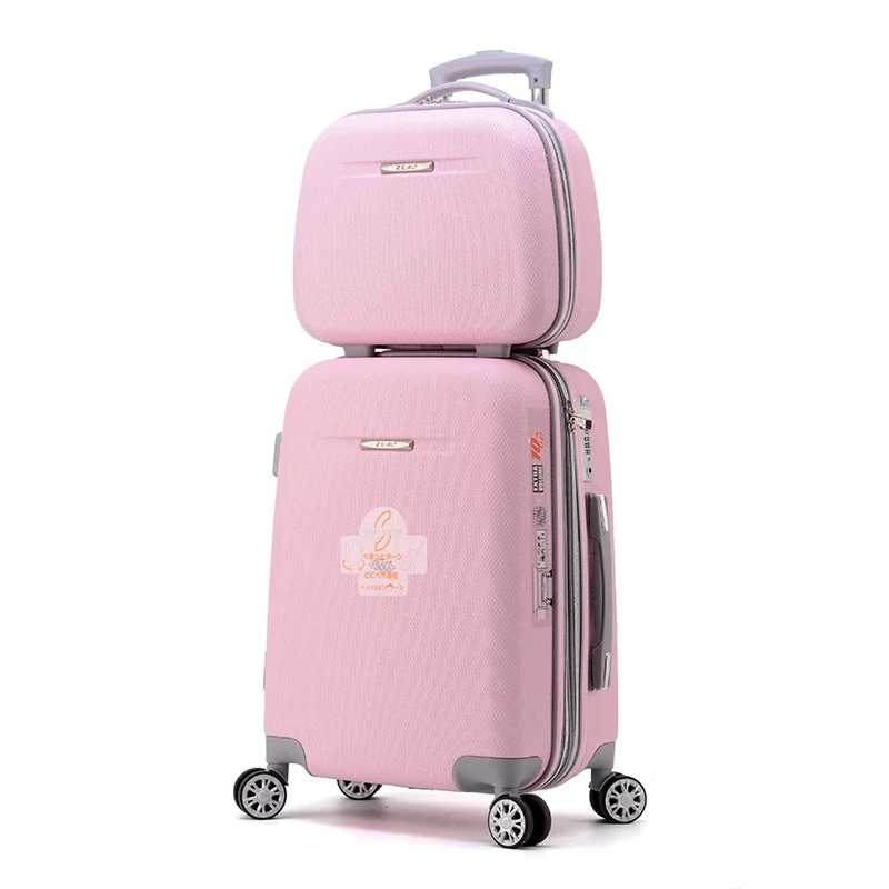 GraspDream 20 22 дюймов женские чемоданы на колесиках, милые багажные дорожные сумки, abs багажные, сумки на колесиках - Цвет: Style as shown