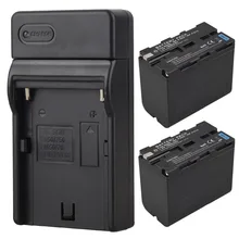 High Capacity 2x 7800mAh NP F970 NP F960 NP F970 NP F960 Digital Camera Battery USB