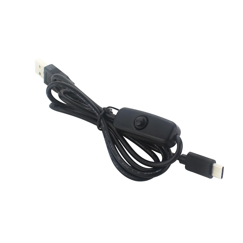 Raspberry Pi 4 кабель питания usb type C зарядный кабель с переключателем ВКЛ/ВЫКЛ для RPI 4 Модель B RPI 4B