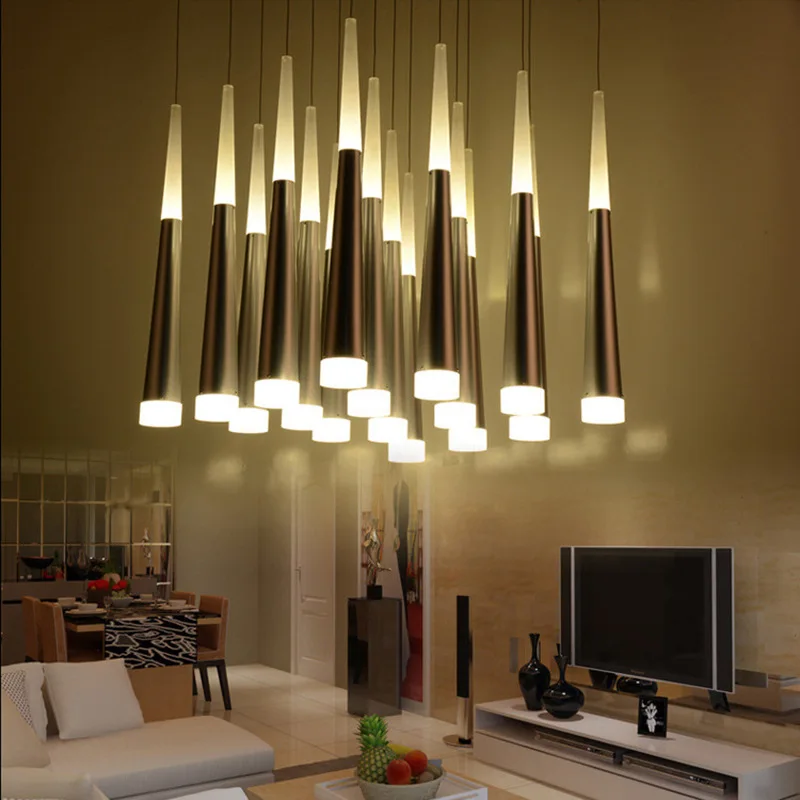 Creative Meteor shower Luxury Drop Long LED Pendant Lamp Modern Hanging ...