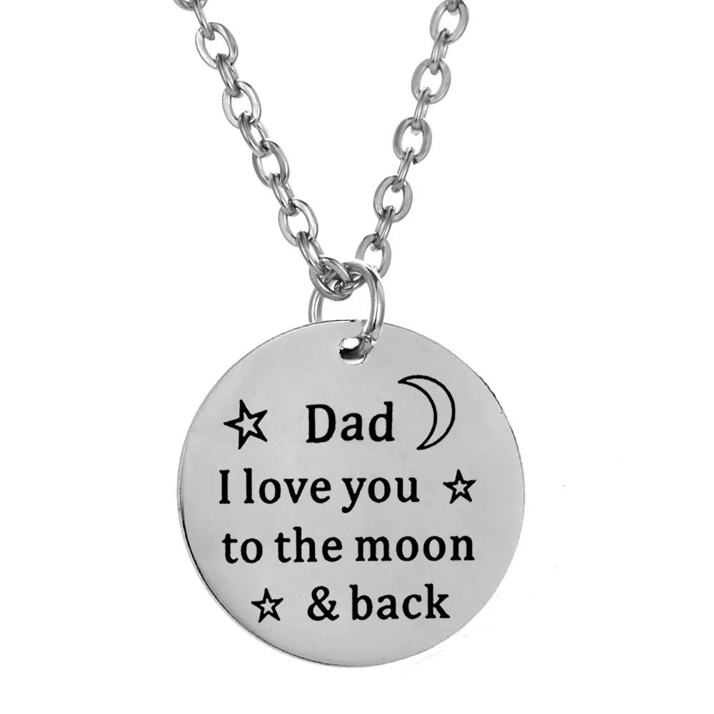 Ожерелье из нержавеющей стали с надписью I Love You To The Moon &amp Back | Украшения и