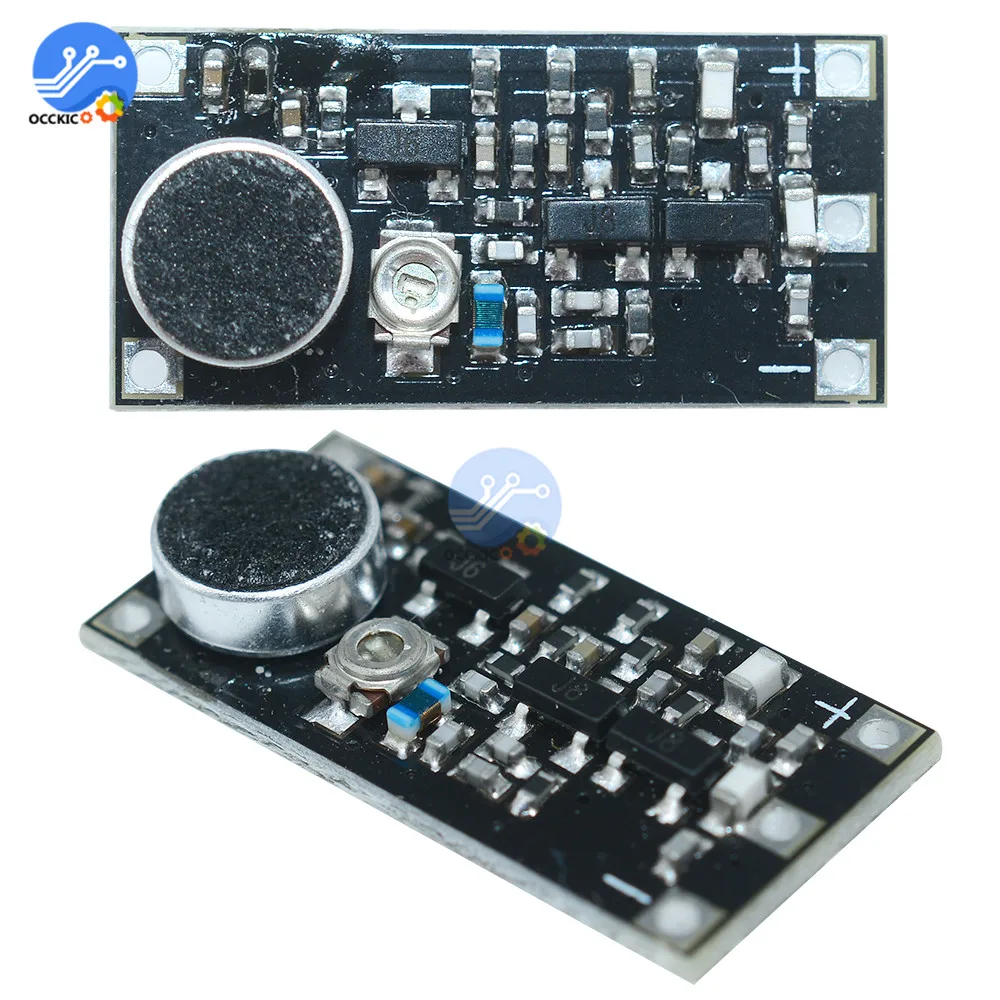 Fm-передатчик беспроводной модуль с микрофонной частотной платой для Arduino DC 2-9V 85-115MHZ