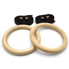 28 мм упражнения фитнес-гимнастика Кольца сверхмощные деревянные с пряжкой Ремни дома тренажерный зал кольца для подтягиваний Ups силы мышц Ups