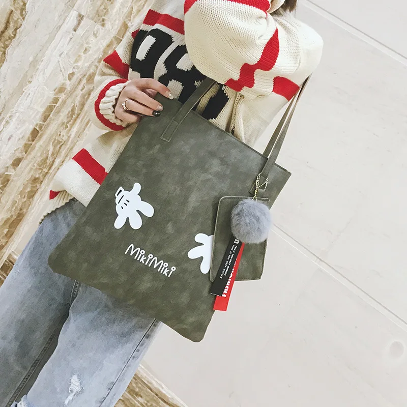

Disney Cartoon Mickey mouse lady PU diaper bag Shoulder Bag Girl High capacity Handbag for Shopping Leisure Tote bag women gift