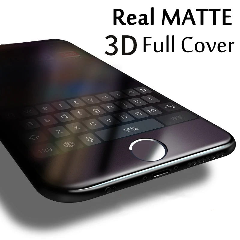 9H 3D изогнутый Мягкий край Полное покрытие матовое закаленное стекло протектор экрана для iPhone 6 6S 7 8 Plus анти синий луч светильник Уход за глазами