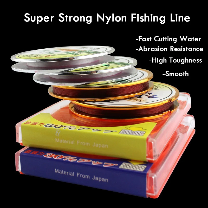 

2pcs/lot High Strength Fishing Line 50M Japanese Nylon 0.4#-4.0# & Sub-line 0.2#-2.0# Anti Fading Fishing Main Line Tackle