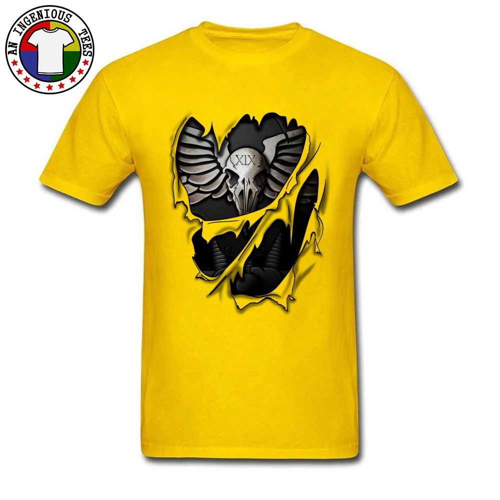 Gift Tshirts Funny Round Collar Raven Guard Armor Pure Cotton Men's Tops & Tees Design Short Sleeve Tshirts Drop Shipping Raven Guard Armor yellow
