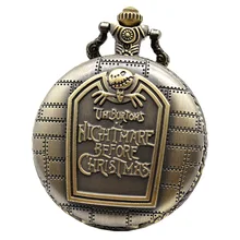 Кошмар перед рождественские карманные часы для мужчин и женщин с цепочкой P49C