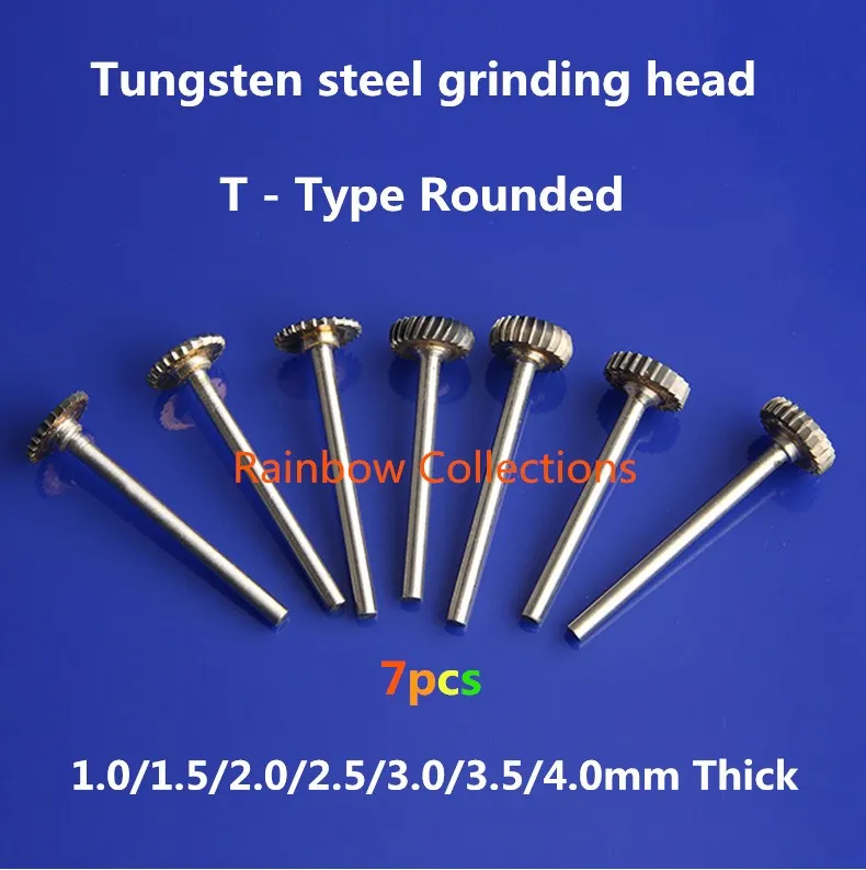 7pcs/lot Rounded T Carbide Rotary Boring 3mm Shank Tungsten Steel Grinding Head Hand Tools Set | Инструменты