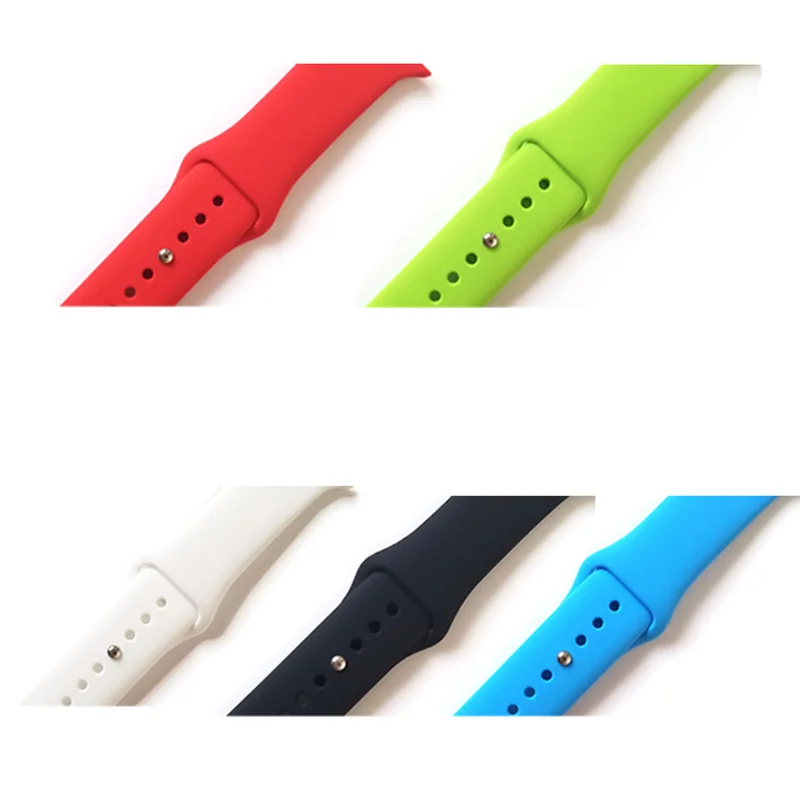38 42mm Replaceable Watch Band Silicone Strap Colorful Smart Fitness