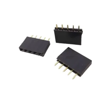 

100pcs,Golden Single Row 1x5 pins 2.54mm Female Header