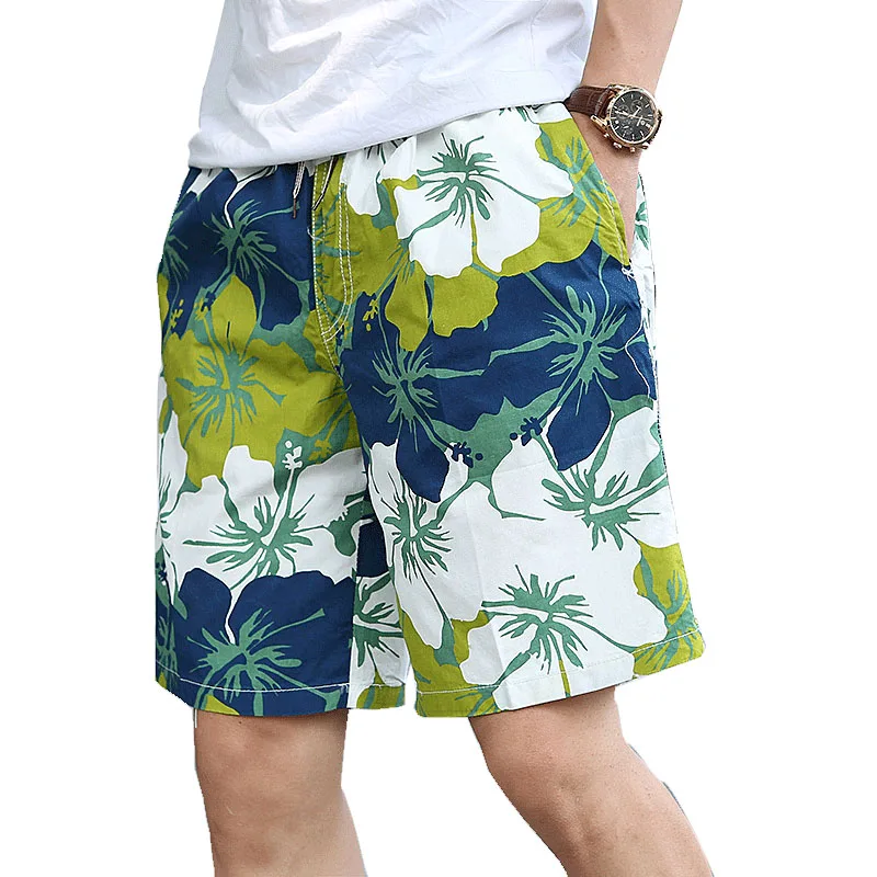 

Plus Size 5XL 6XL Summer Shorts Men Tropical Beach Vacation Baggy Casual Shorts Drawstring Waist Bermuda Shorts