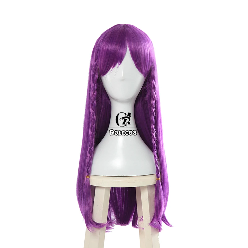 ROLECOS Game LOL KDA Cosplay Hair K/DA Kaisa Long Purple Hair New Skin Cosplay Headwear 80cm Synthetic Hair for Women