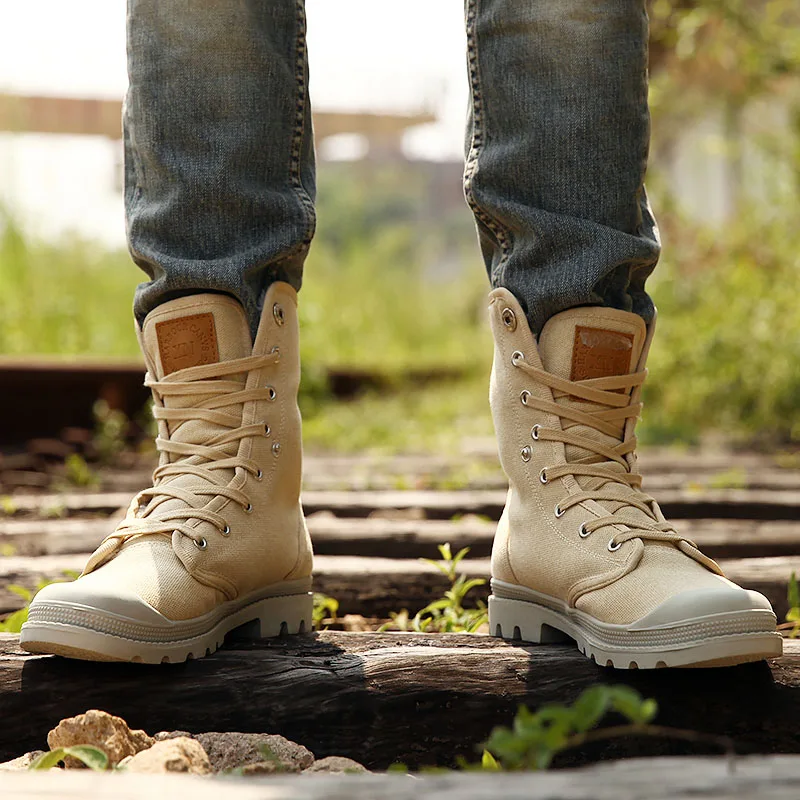 

2018 Men Boots platform snow boots for men thick plush slip-resistant winter shoes Desert Ankle Boots Martin boots