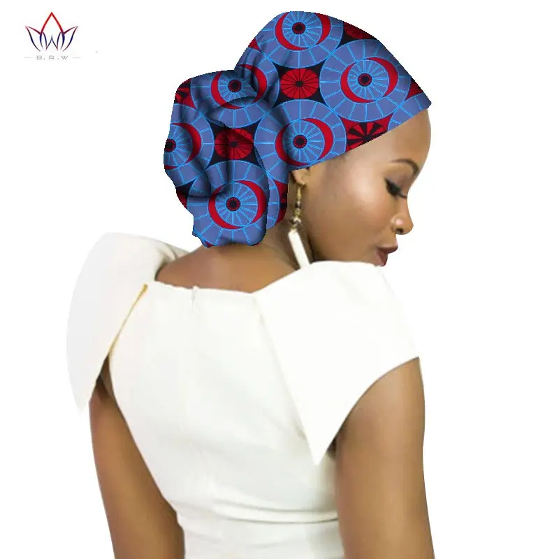 Модный стиль, Африканский головной убор для женщин, Анкара, повязка на голову, украшения, обертывание, галстук, шарф, африканские аксессуары для волос, BRW WYB65 - Цвет: 20