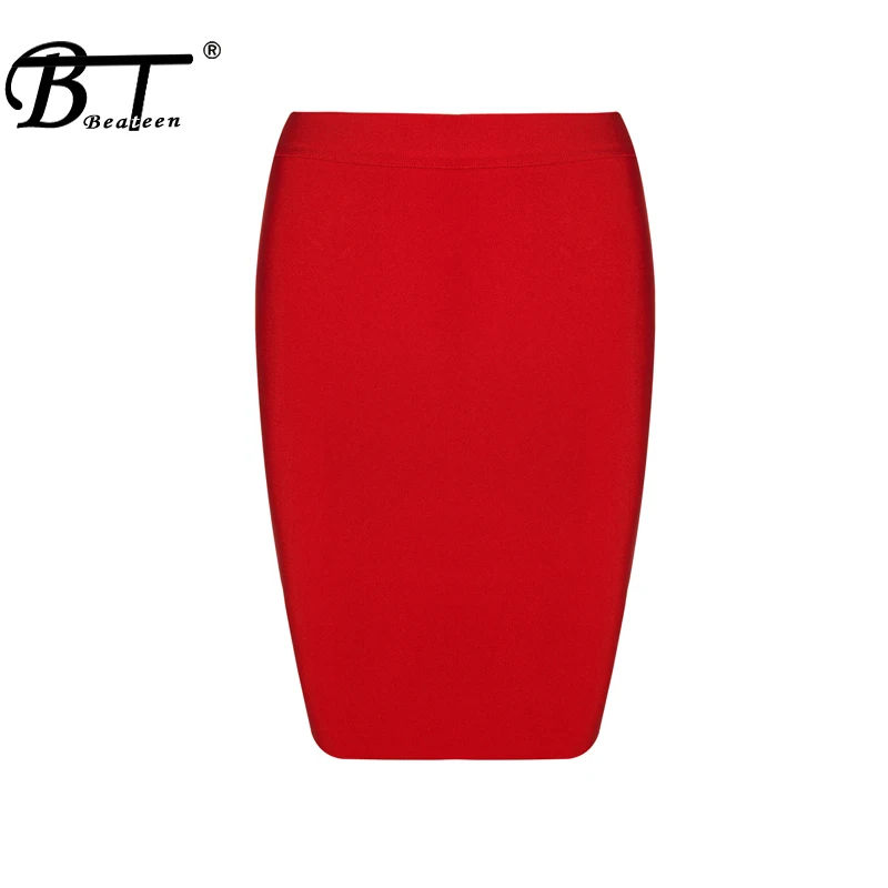 CHIC VITA Solid Sexy Office 8 Color Empire Lady Skirt Fashion Pencil Knee Length Party Bandage Women Skirt Faldas Saia 2017 New Skirts