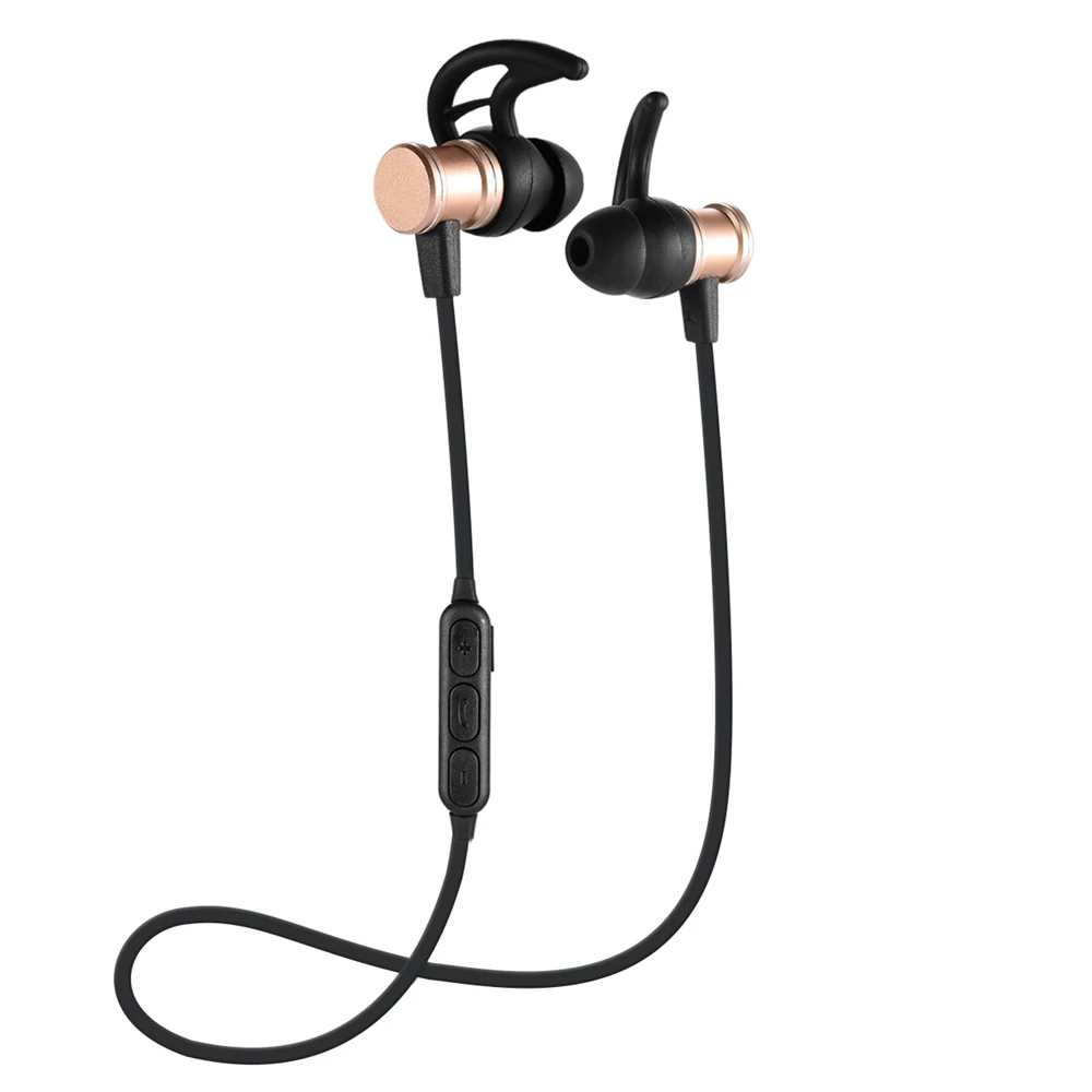 Qijiagu Dalam-Telinga Nirkabel Earphone Headset Magnetik Kontrol Komputer Ponsel Pintar dengan Mikrofon untuk Android iPhone Handphone
