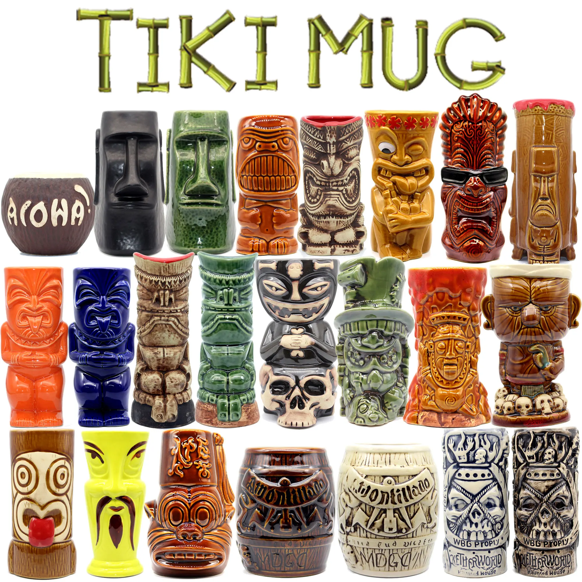 Tiki bar tiki кружка keller Гавайские Коктейльные стеклянные керамические кружки для