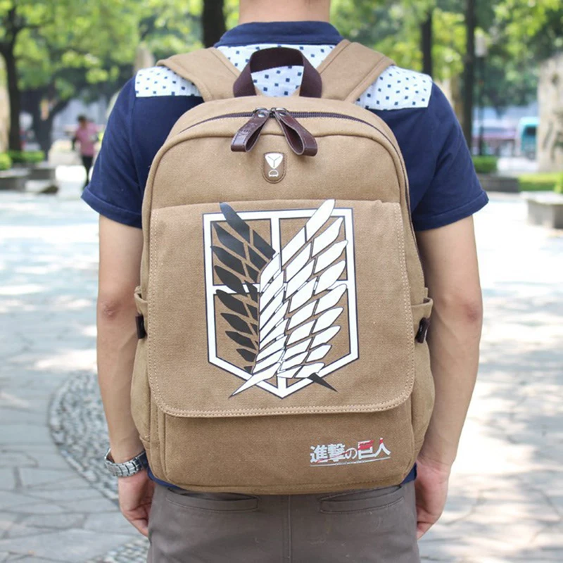 

Japanese Anime backpack Attack Titans Printing Men Women Knapsack Bagpack Attack of the Titans Backpack Knapsack Schoolbag