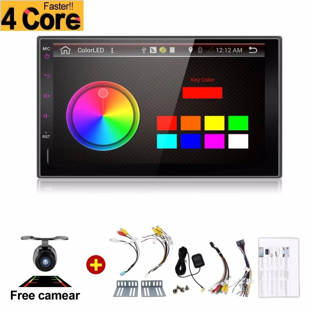 2 Din Android 7.1 Quad Full Touch Car PC Tablet double Din Audio GPS