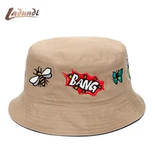 Мужская шляпа-Панама Банг надпись мультфильм вышивка женская шляпа ведро хип хмель кепка мужская женская Рыбацкая шляпа cappello pescatore