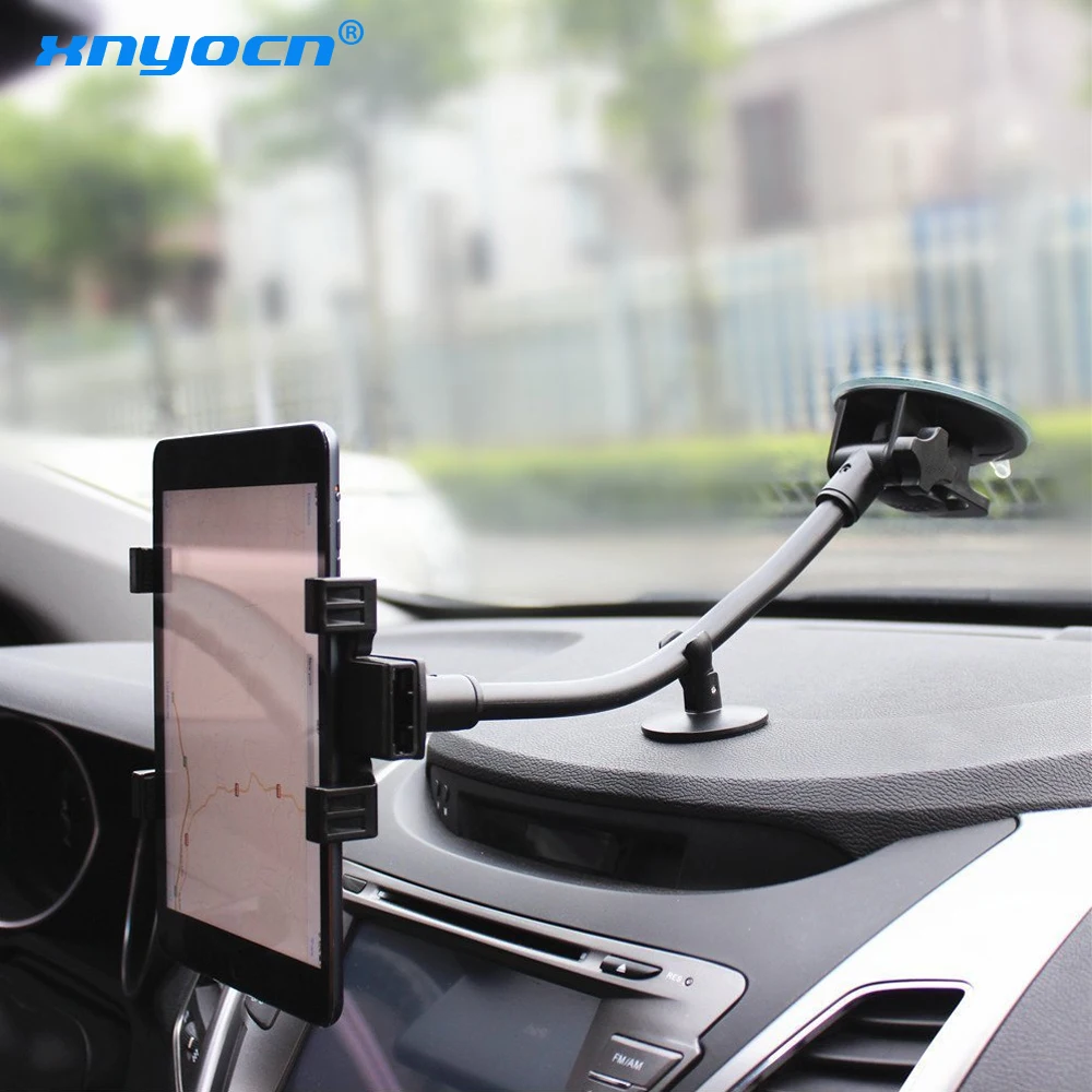 

Universal Tab Car Holder Tablet Windshield Stand Mount Long Arm Support Holders 360 Rotation with 5'' & 11'' Holder for Tablet