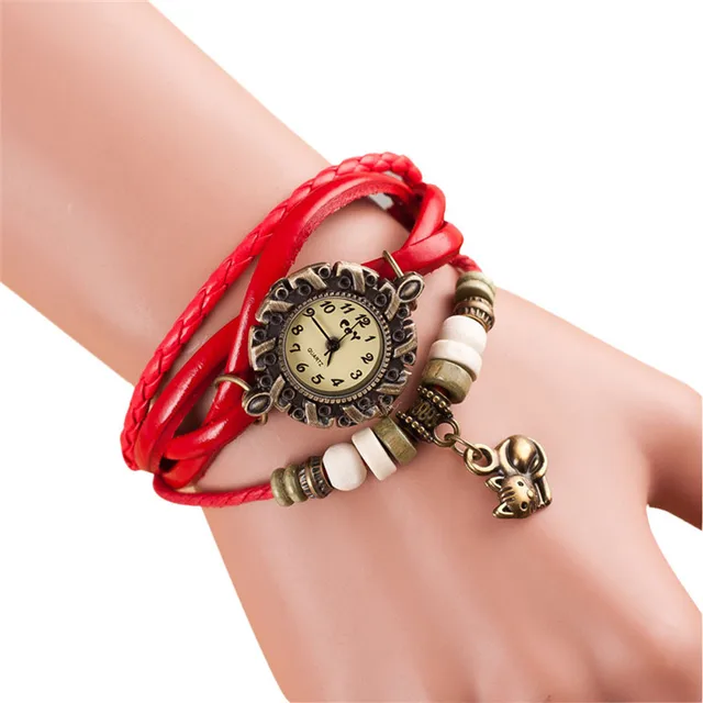 Ladies Quartz Watch Gift Female Clock Fashion Weave Around Leather Cat Bracelet Ladies Quartz Watch Gift Female Clock Fashion Weave Around Leather Cat Bracelet