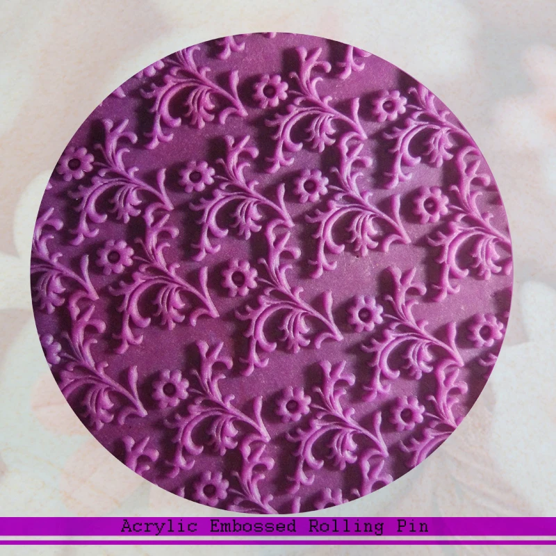 

Discount 2019 Cupcake Decoration Non-stick Acrylic 3D Flower Rolling Pin
