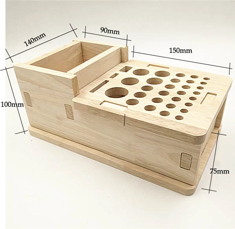 Резиновый деревянный интегрированный материал дерево Кожа DIY инструмент/Деревообрабатывающий DIY ящик для хранения инструментов