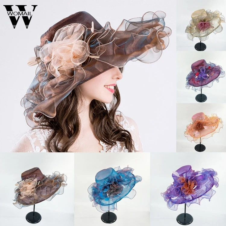 

Womail Women hat NEW summer Beach Church Kentucky Party Wedding sun hat Outdoor fashion Lady hat Casual 2019 A19