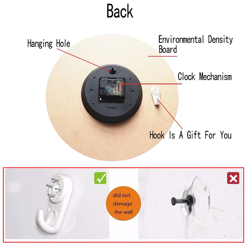 Online MEISTAR Shabby Chic Wanduhr Lebensmittel Geschirr Stille Küche Zimmer Decor Wand Kunst Wohnkultur Uhren Große Wanduhr