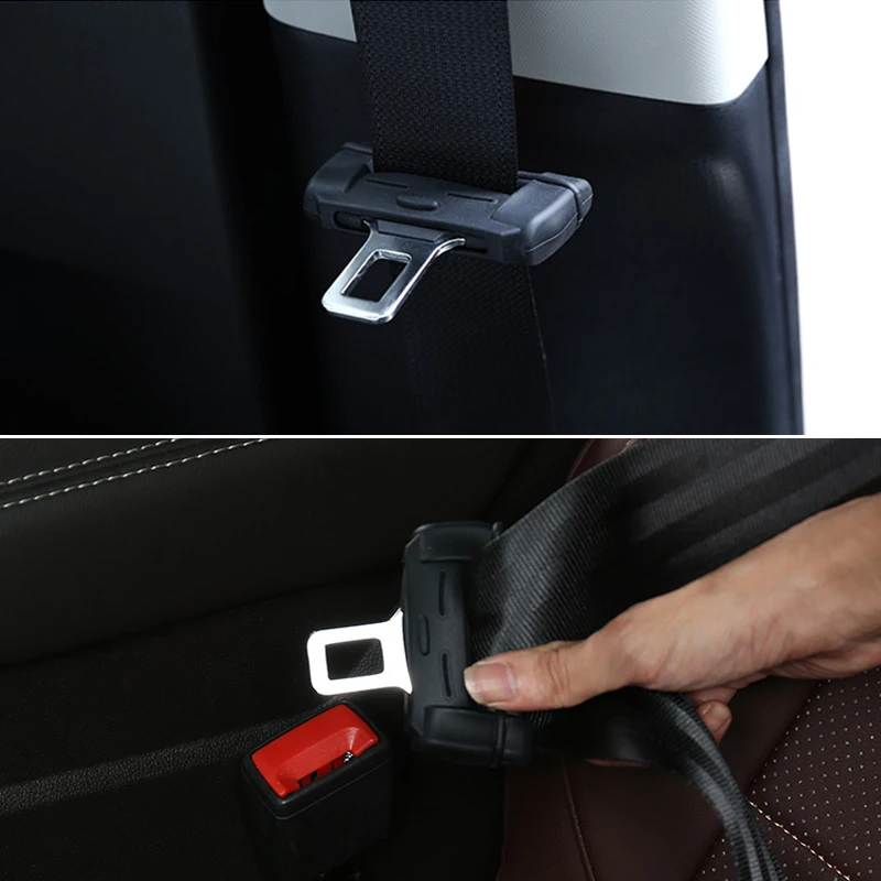 

2pcs Car Safety Belt Buckle Silicon Protector For Mitsubishi Outlander 3 Lancer 10 9 Asx Pajero Sport L200 Carisma Colt Grandis