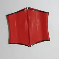 Women Red waist latex corsets for women gummi 1mm 100% natural rubber bustier underbust plus size hot sale Customize service