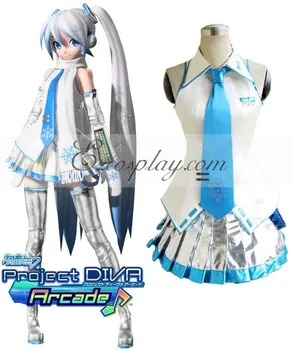 

Vocaloid Project Diva Snow Miku Cosplay Costume E001