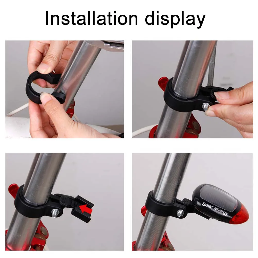 Best Newly Solar LED Bicycle Light Safety Night Cycling Lights Rear Flashlight Bike Lamp Backlight Taillight 4 Best Newly Solar LED Bicycle Light Safety Night Cycling Lights Rear Flashlight Bike Lamp Backlight Taillight 4