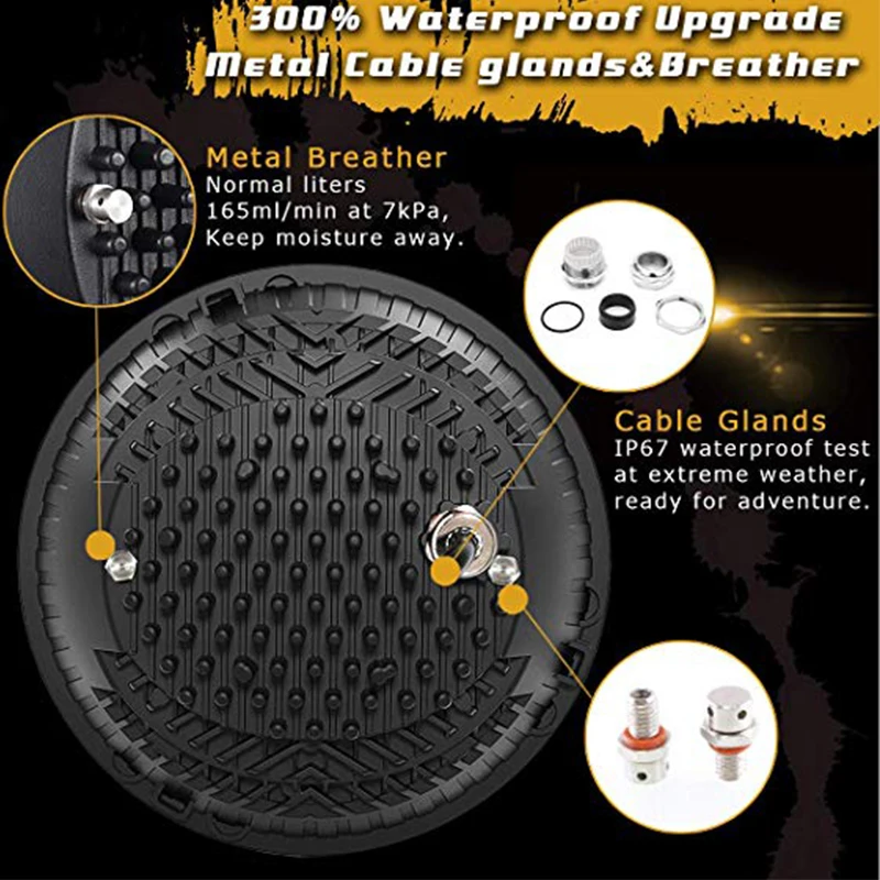 2pcs 7-inch high low beam LED Headlights Day Light with bracket for Lada 4x4 urban Niva Jeep JK Land Rover defender Hummer未标题-3