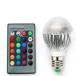 E27 GU10 B22 E14 5 Вт 100 В-265 В RGB светодиодный свет Цвет изменить лампа с дистанционным управление RGB Home Decor