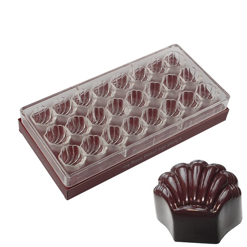 24 Holes Semi Sphere Chocolate Mould Polycarbonate Chocolate Bar Mold Half X2Q6 