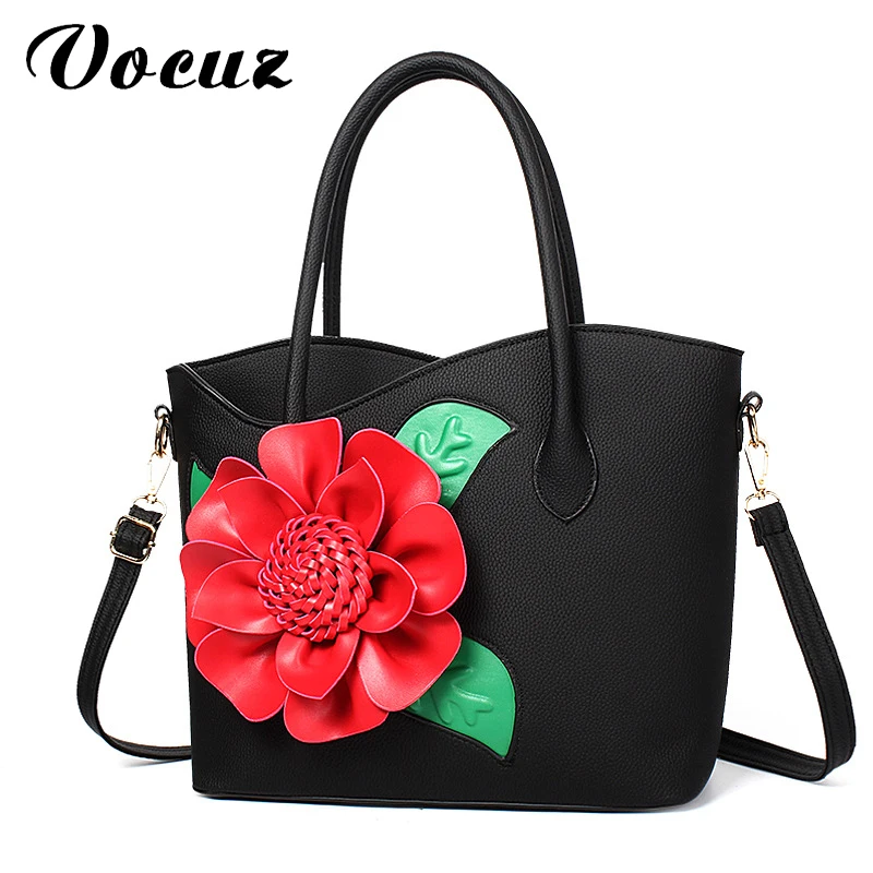 

Fashion Women Bag Handbag PU Shoulder Bag OL Messenger Bags Casual Flowers Crossbody Bags Travel Tote Purse Teenager Sac