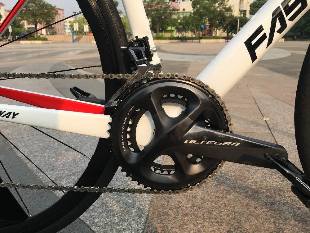 Top TAIWAN brand FASTERWAY burnt orange with sliver carbon Road Complete Bike 22 Speed R8000 Groupset Bicycle D brake 49/52/54/56/58 56