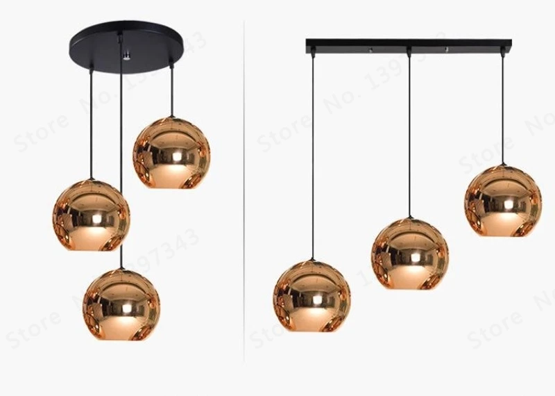 País das Maravilhas Bola de Luz do Candelabro Tira de Cobre Moderno de Vidro Lâmpada de Natal Levou Pingente Sombra Mirror Ball Luz Lustre da 19 pingente lâmpada bola de vidro brilho moderno