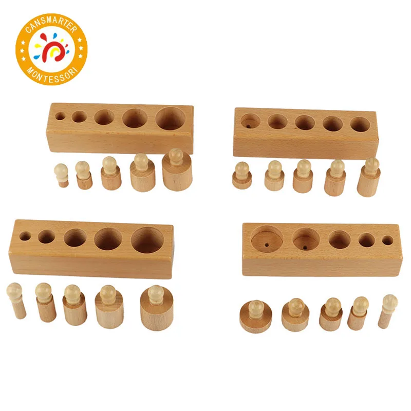  Baby Toy Montessori Material Cylinder Blocks Mini Simple Home Learning Home School Toy Children Tea - 33020719950