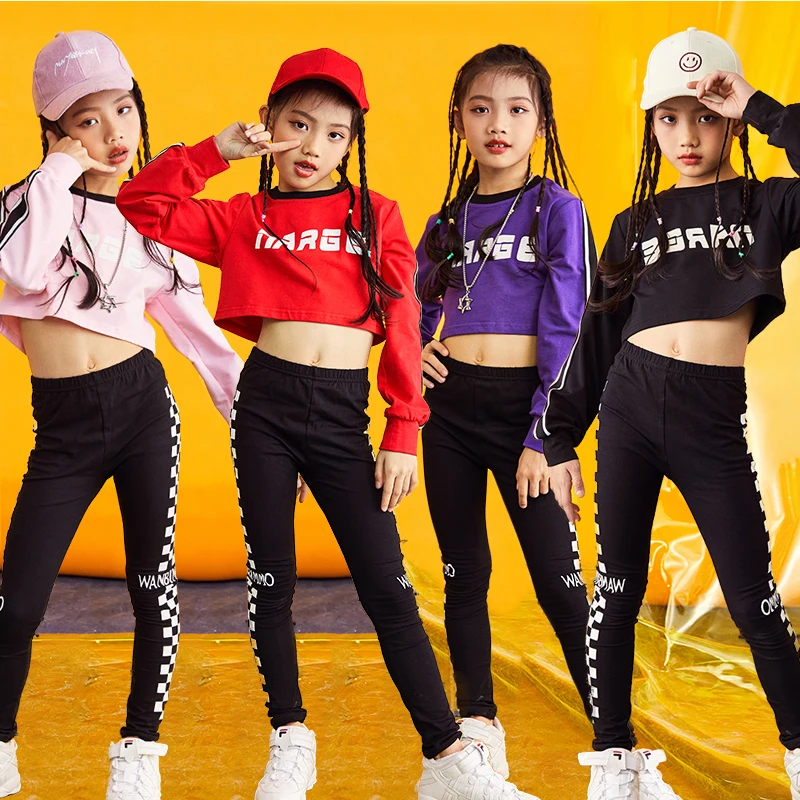 الجاز ملابس رقص الفتيات بأكمام طويلة أعلى أسود السراويل الشارع الرقص التشجيع الهيب هوب الملابس الاطفال الأداء ارتداء DNV11169 الجاز ملابس رقص الفتيات بأكمام طويلة أعلى أسود السراويل الشارع الرقص التشجيع الهيب هوب الملابس الاطفال الأداء ارتداء DNV11169