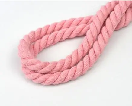 8 мм хлопчатобумажная веревка 3 акции витые шнуры для домашнего текстиля Ремесло Украшение мешок шнурок ремень DIY шнур нить шнур 10 метров - Цвет: pink