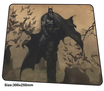 

batman mousepad 300x250x3mm gaming mouse pad big gamer mat cheapest game computer desk padmouse HD print large play mats
