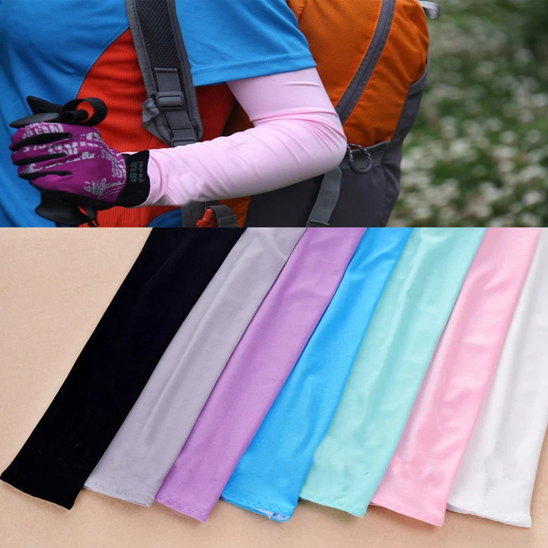 

1 Pair Cooling Arm Sleeves Cover UV Sun Protection Golf Bike Outdoor Sports Riding Cycling Athletic Sport Protection Skins