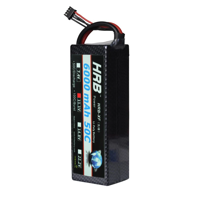 HRB Lipo font b RC b font Battery 3S 11 1V 6000mAh 50C Hard Case for