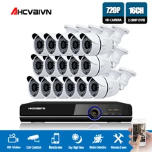 1080 P AHD DVR NVR CCTV 16CH HDMI 16 шт. AHD 720 P 2000TVL IR защищенная от атмосферных воздействий CCTV камера система безопасности комплект видеонаблюдения 4 ТБ жесткий